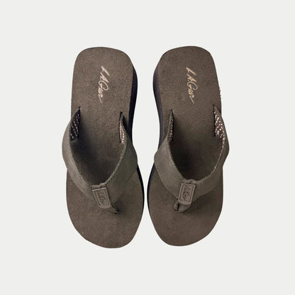 LA Gear Women’s Malibu Flip-Flop | Brown Wedge