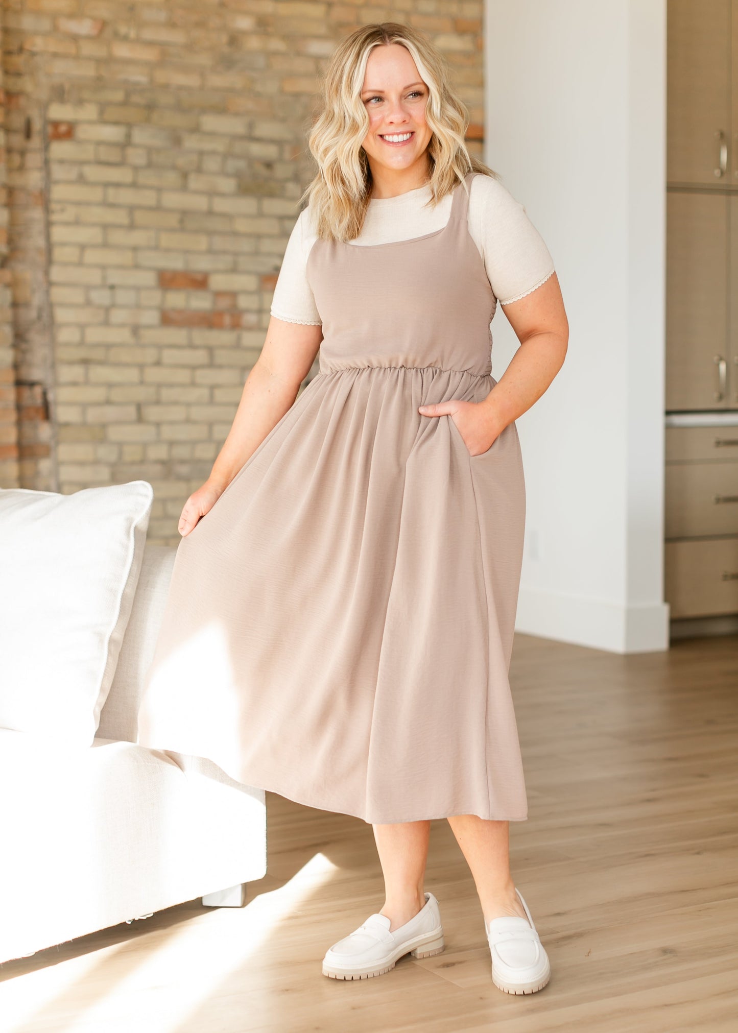 Laken Smocked Back Midi Dress
