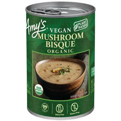 Amy's  Vegan Mushroom Bisque, 13.8 Oz Can (Pack of 12)