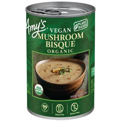 Amy's  Vegan Mushroom Bisque, 13.8 Oz Can (Pack of 12)