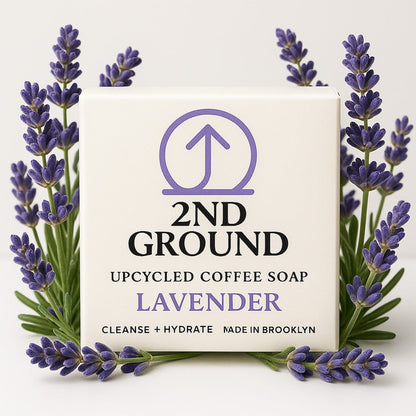 Lavender Upcycled Coffee Soap – Cleanse + Hydrate