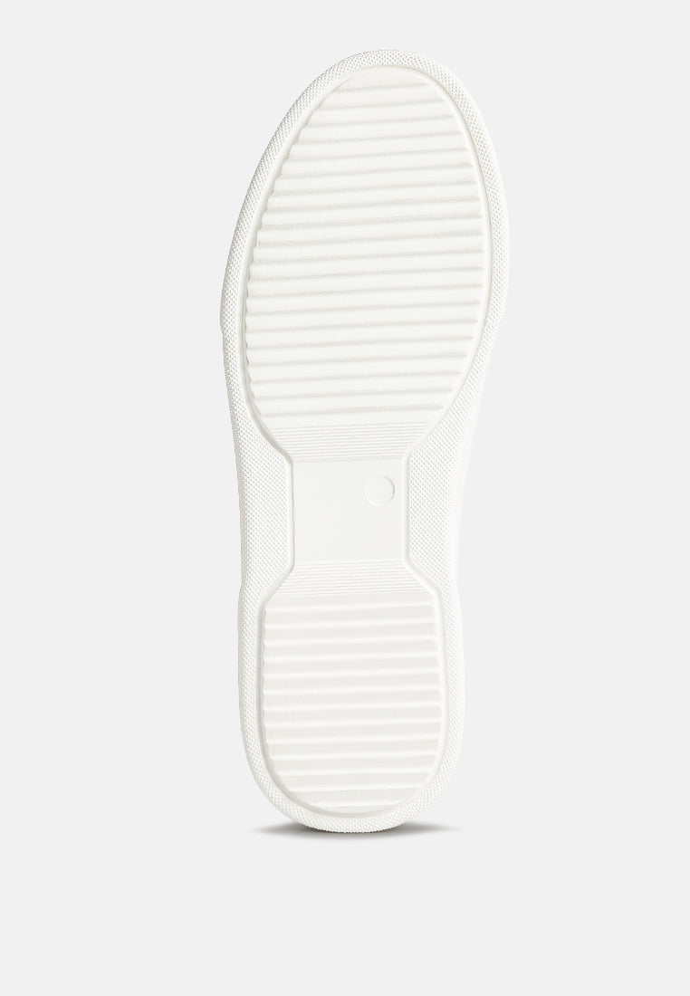 Magull Solid Lace Up Leather Sneakers