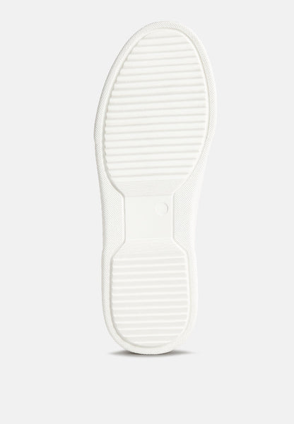 Magull Solid Lace Up Leather Sneakers