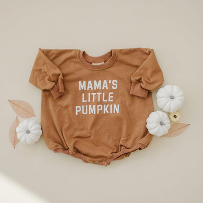 Mama's Little Pumpkin Sweatshirt Romper