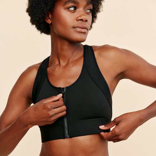 Hero Front‑Closure Sports Bra - Black