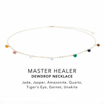 Master Healer Dewdrop + Circles in the Sand Necklace Stack