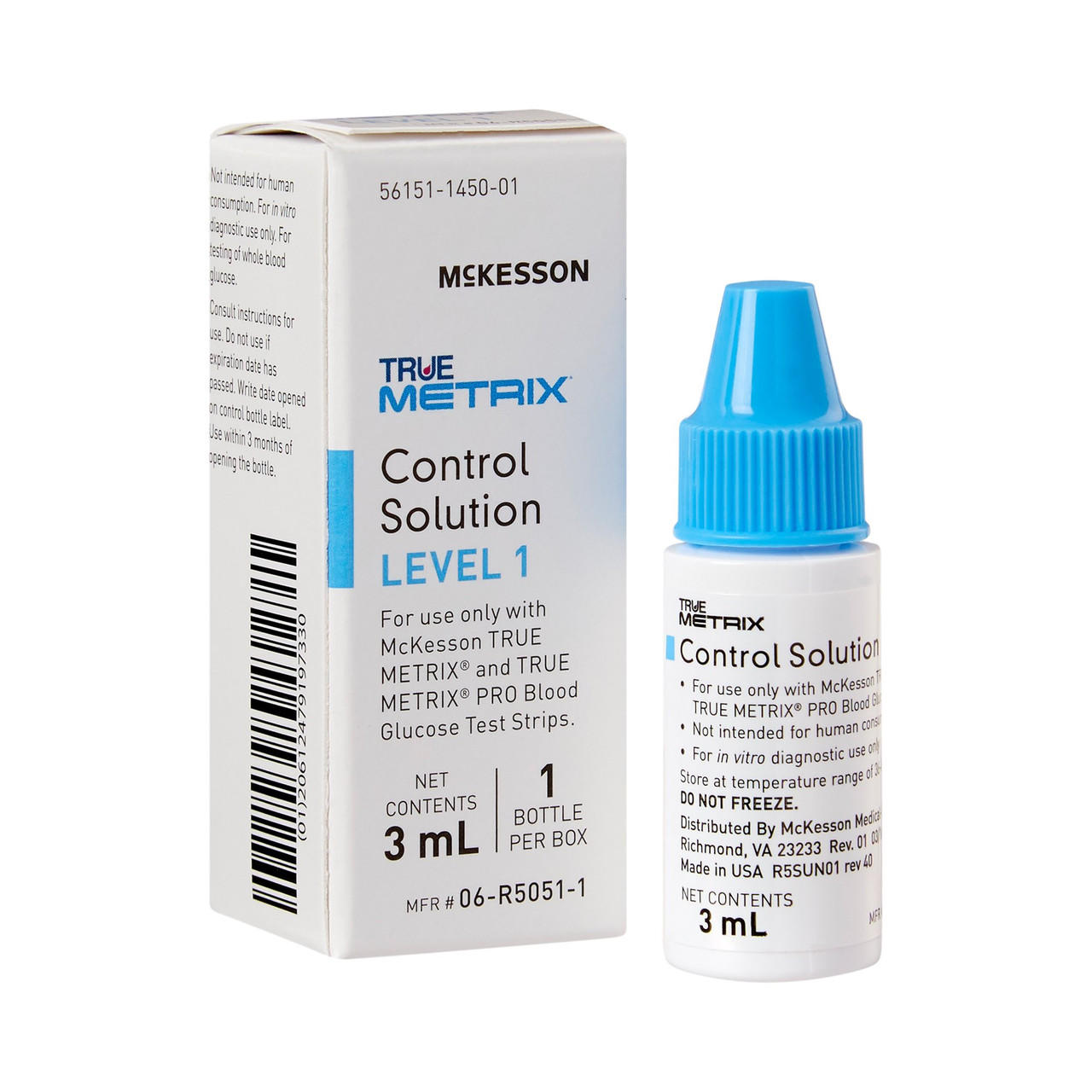 McKesson TRUE METRIX Blood Glucose Testing Control Solution, Level 1