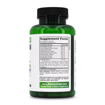 Siberian Green Herbal Colon Detox - 90 Capsules