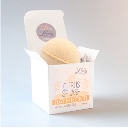 Bath Bomb | Citrus Splash | Bath Bomb Made with Essential Oils | 2.5" Round