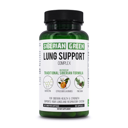 Herbal Lung Support – Quercetin, Pine Bark, Citrus Bioflavonoids | 60 Capsules by Siberian Green