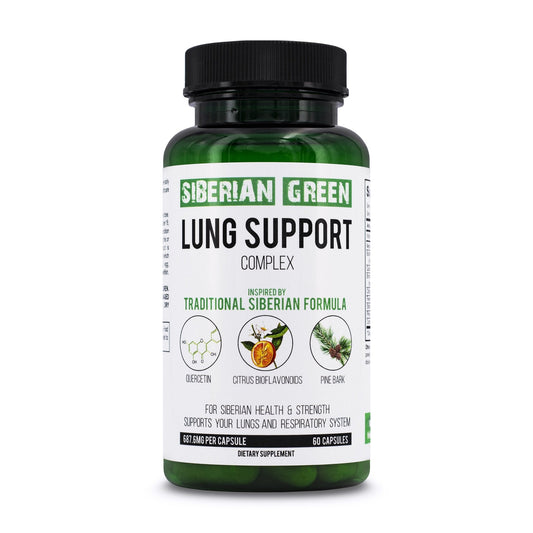 Herbal Lung Support – Quercetin, Pine Bark, Citrus Bioflavonoids | 60 Capsules by Siberian Green