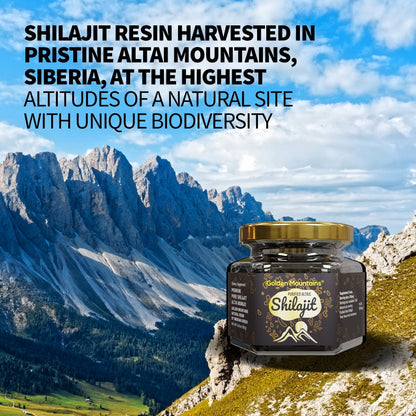Golden Mountains Shilajit Resin 100g: Pure Altai Mountains Shilajit by Siberian Green