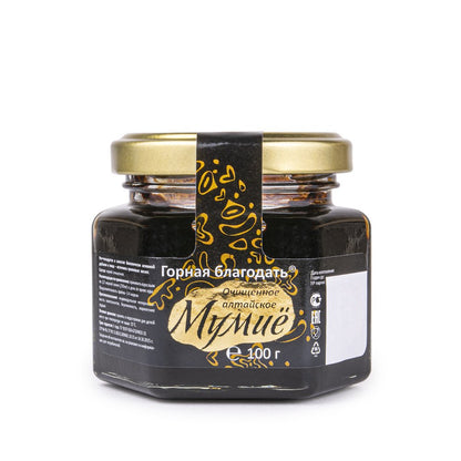 Siberian Shilajit Altai Mumijo Resin | Mountain Grace 100g (Sachera-Med)