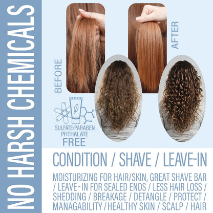 3 in 1 Conditioner, Leave-in-Conditioner, and Shave Bar - Bay Rum