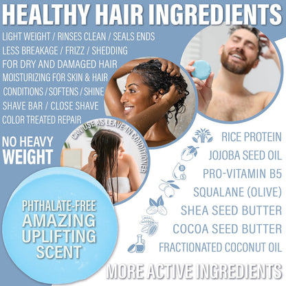 3 in 1 Conditioner, Leave-in-Conditioner, and Shave Bar - Bay Rum
