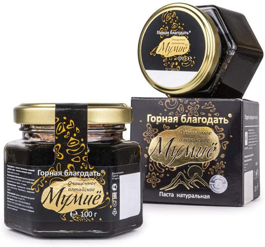 Siberian Shilajit Altai Mumijo Resin | Mountain Grace 100g (Sachera-Med)