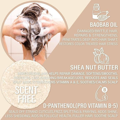 Unscented Shampoo Bar - Strength
