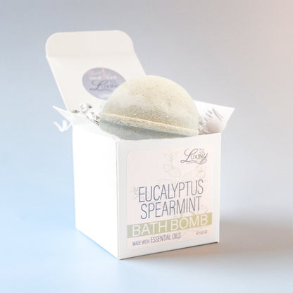 Bath Bomb | Eucalyptus Spearmint | Bath Bombs Made with Essential Oils | 2.5" Round