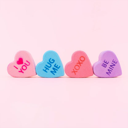Candy Heart Bath Bombs - 4 Pack
