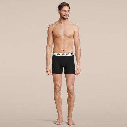 Men's Classic Black Boxer Brief Underwear with Pouch
