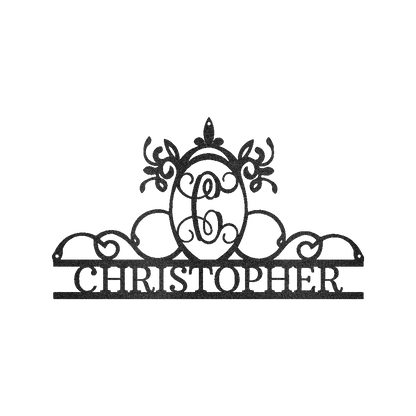 Initial and Name Personalized Gifts - Custom Metal Sign