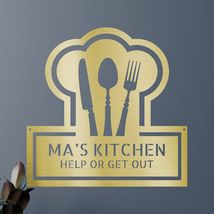 Ruler Of The Kitchen Personalized Gifts - Custom Metal Sign