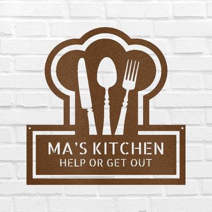 Ruler Of The Kitchen Personalized Gifts - Custom Metal Sign