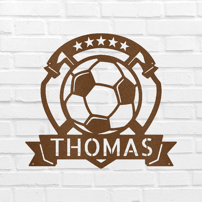 Soccer Plaque Personalized Gifts - Custom Metal Sign