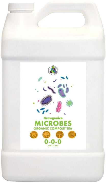 Growganica Microbes | Organic Full Spectrum Microbial Inoculant | Nitrogen Fixing, Boosts Soil Health, Root Growth & Nutrient Uptake