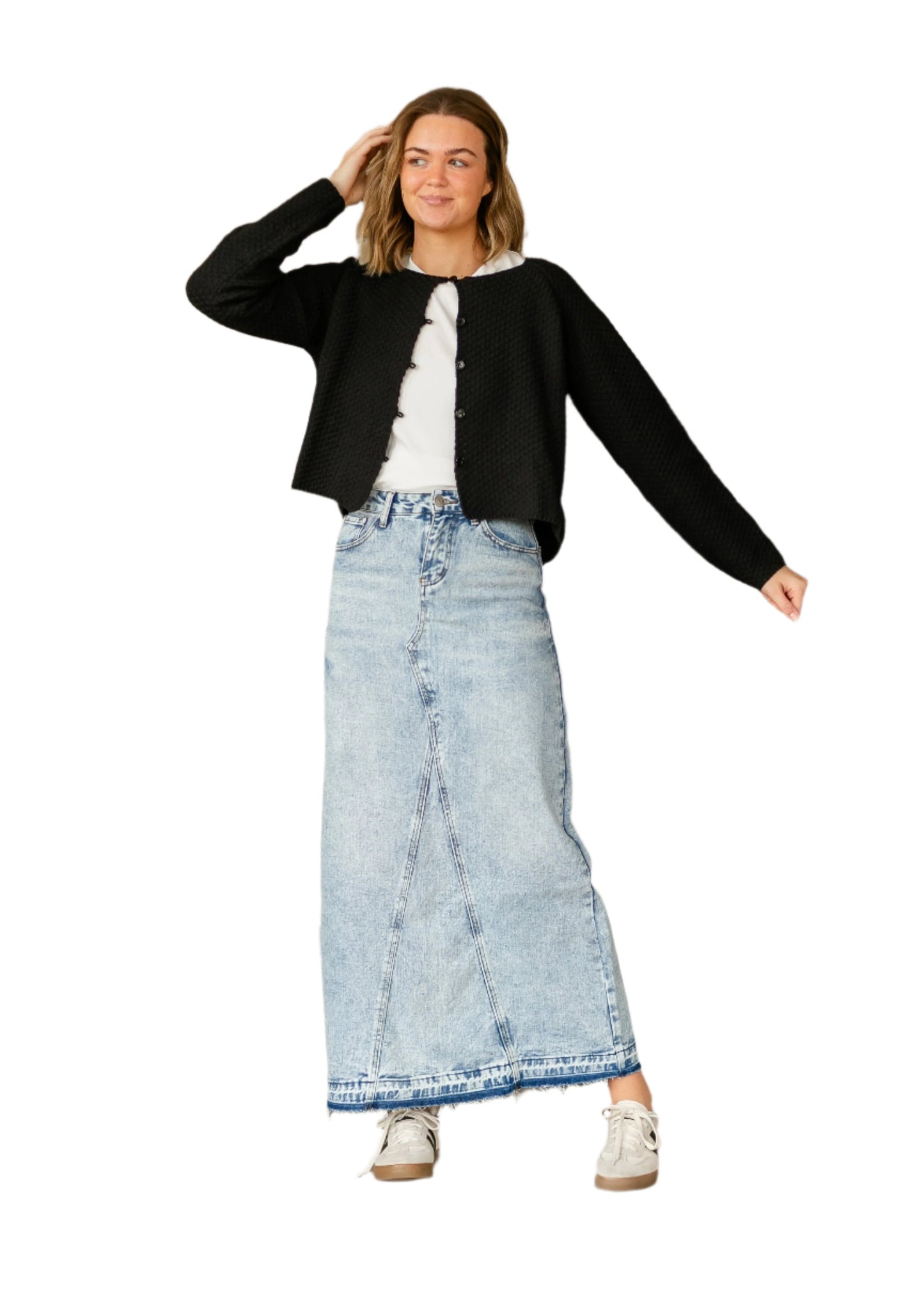 Mina Denim Maxi Skirt