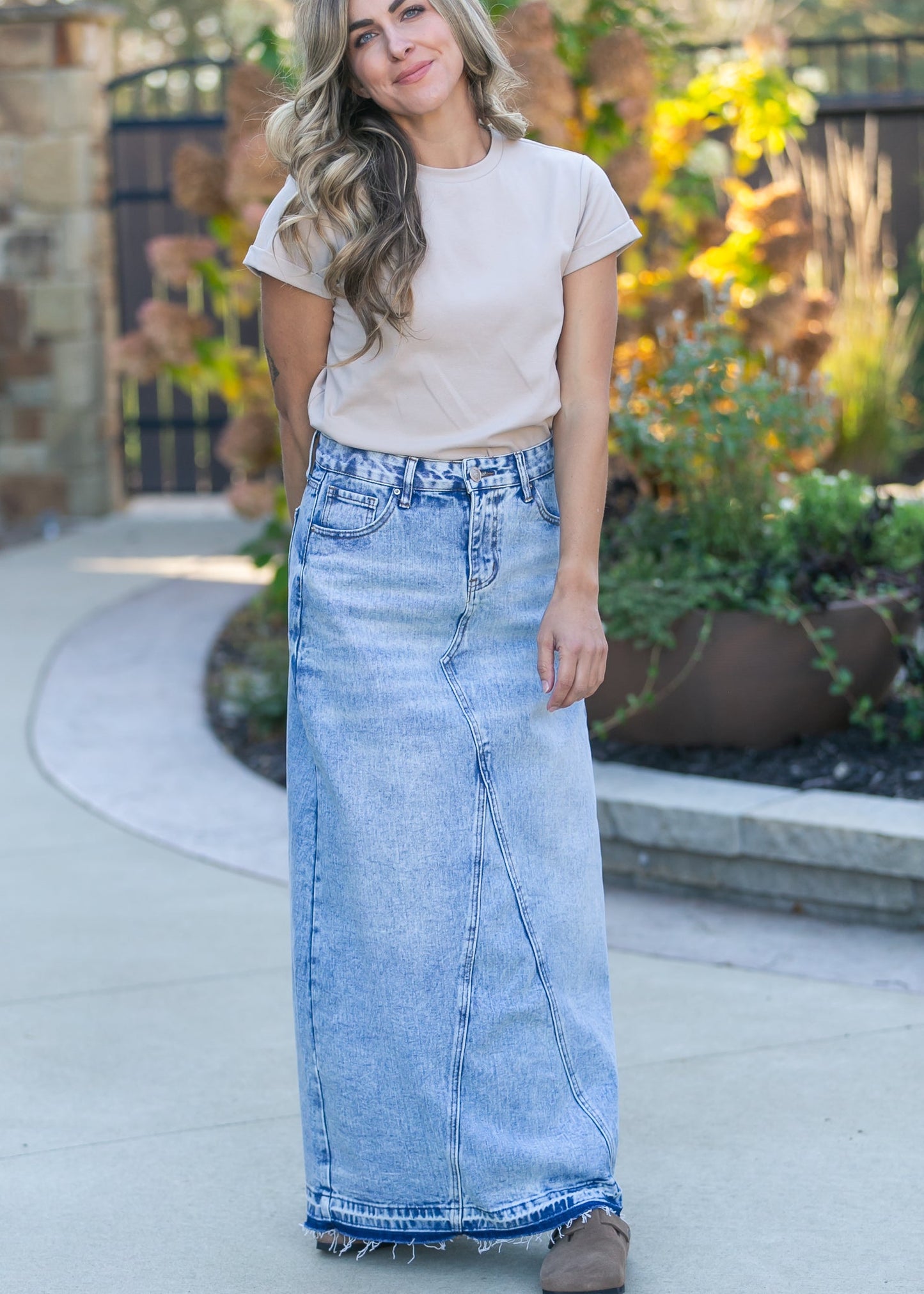 Mina Denim Maxi Skirt