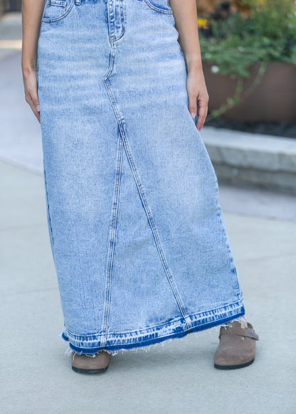 Mina Denim Maxi Skirt