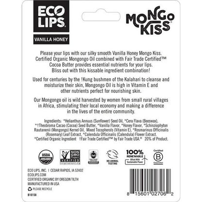 Eco Lips Organic Vanilla Honey Lip Balm, 15 Pack, 0.25 Oz Each