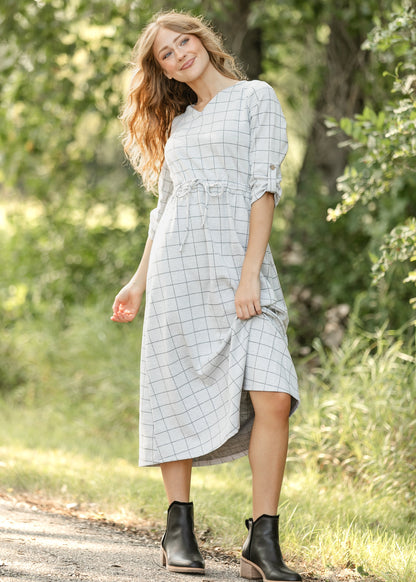 Monica Tie Waist Midi Dress