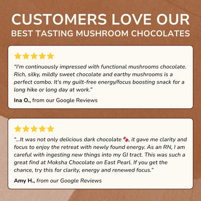 Daytime Immunity Mushroom Chocolates with Turkey Tail, Maitake, & Chaga