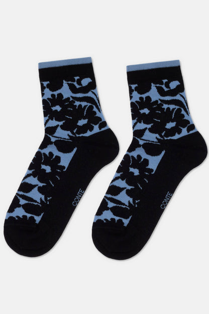 Cotton Socks Conte Classic 441 - Floral Pattern