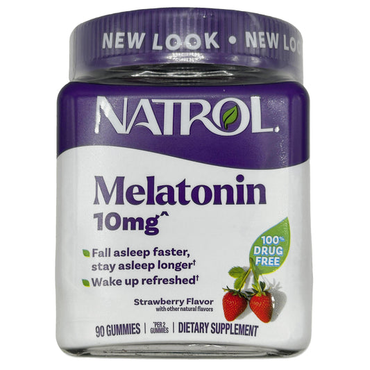Natrol Melatonin Gummies – Strawberry Flavor, 10 mg per serving (90 Gummies)