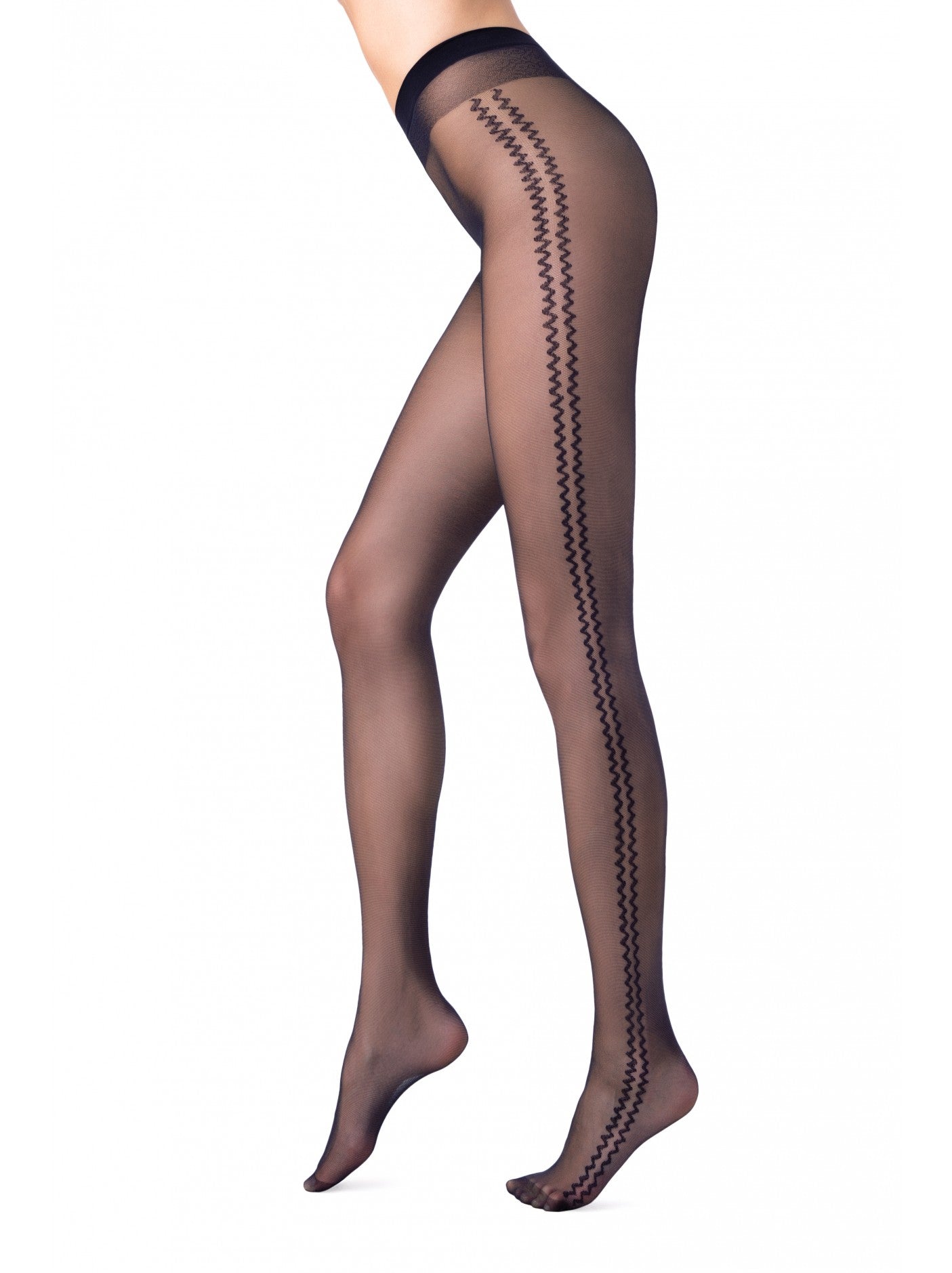 Conte Bliss 20 Den - Fantasy Women's Pantyhose with Zig-Zag Pattern on both sides (15С-50СП)