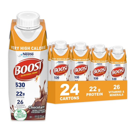 Nestle Boost Very High Calorie (VHC), Chocolate, 8 oz Carton, Case/24