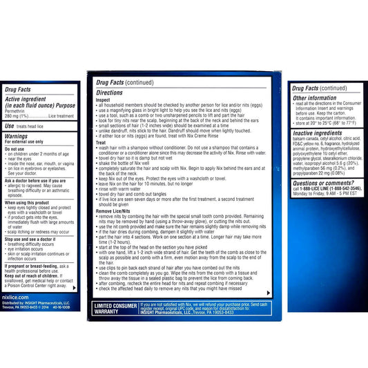 NIX Lice Killing Creme Rinse, 2 oz Bottle
