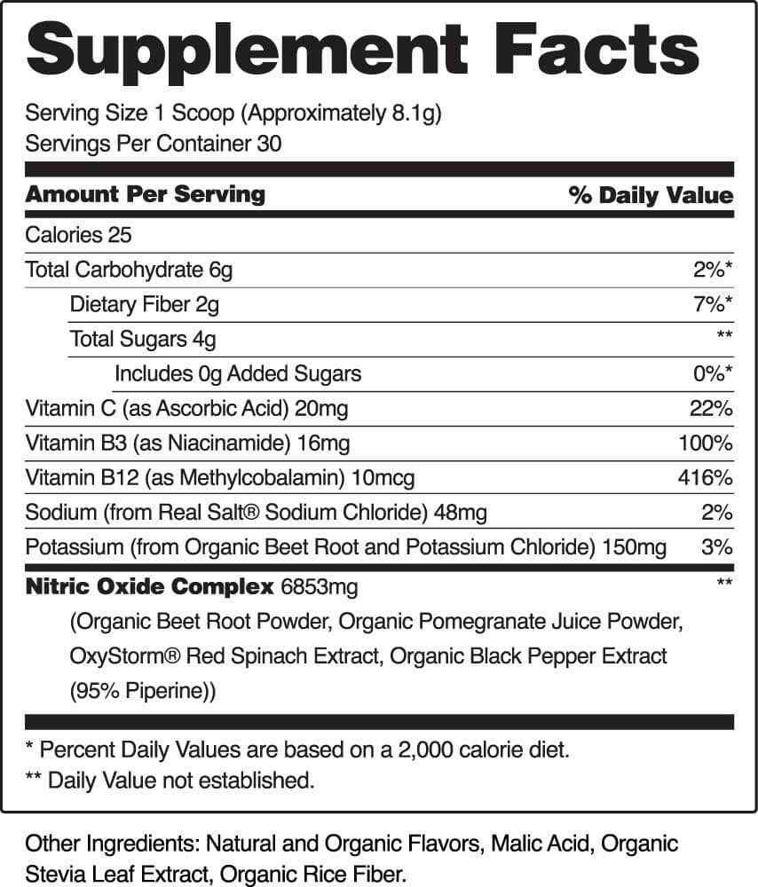 Nitric Oxide Organic Beets - Cherry Lime Flavor