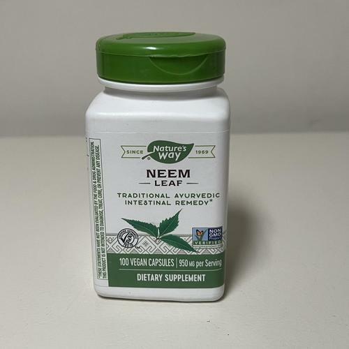 Nature's Way Neem Leaf Traditional Ayurvedic Intestinal Remedy 950 mg, 100 Count