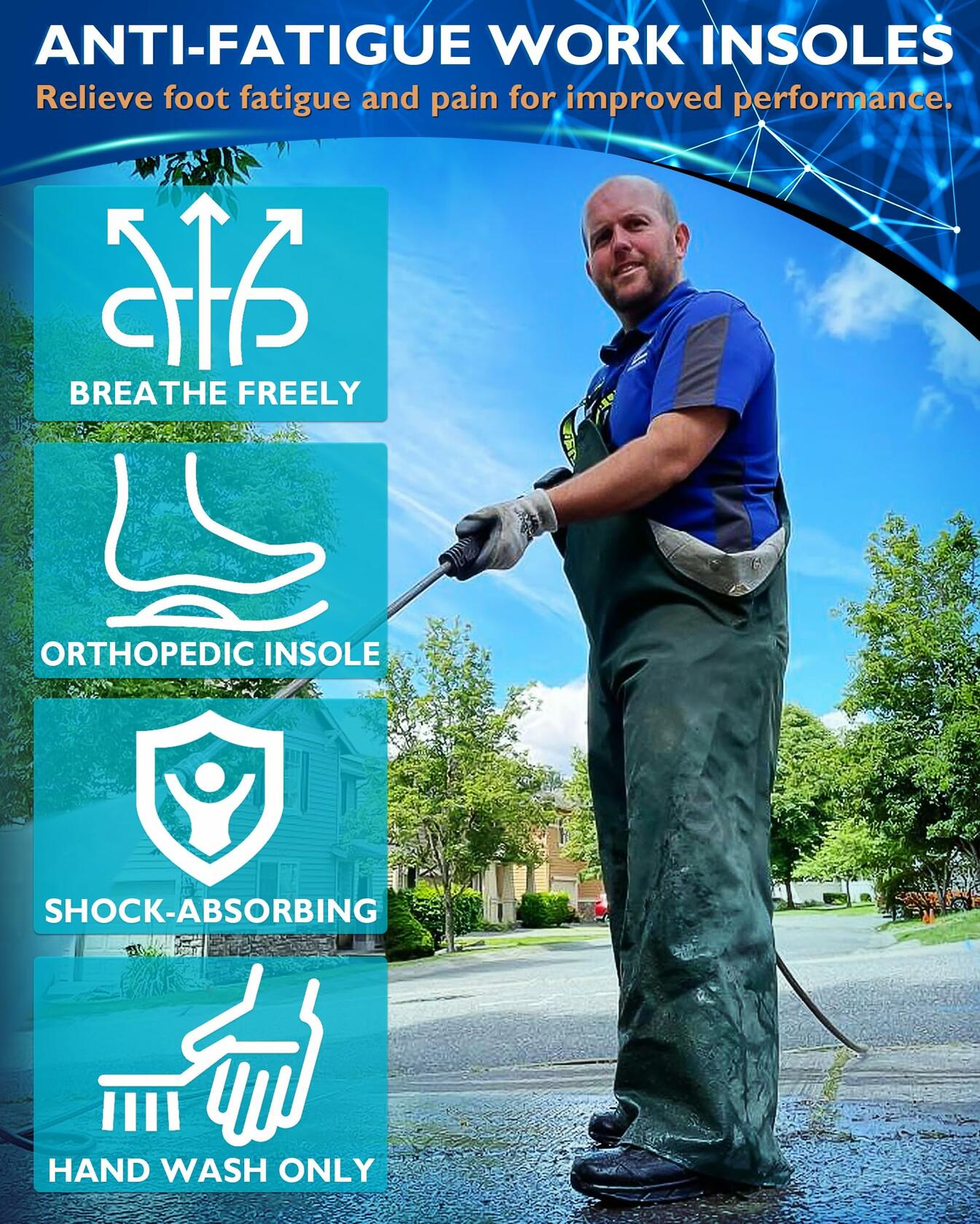 Ailaka Comfort Insoles for Men & Women – Arch Support, 220lbs+, All-Day Use