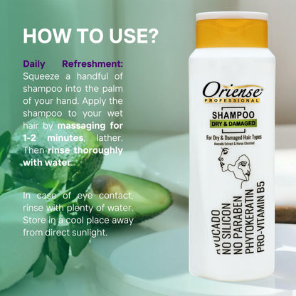 Oriense Professional Shampoo for Dry Damaged Hair Avocado Extract 20.2oz