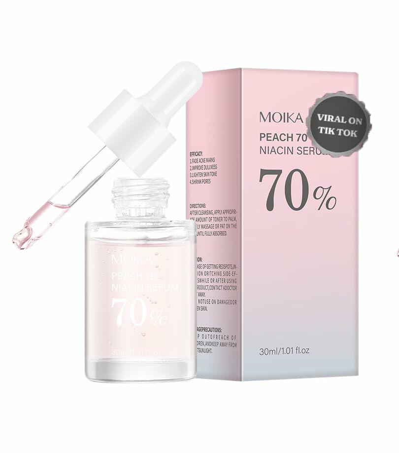 Moika Peach 70 Niacinamide Serum 30ml Hydrating Brightening Face Serum - New