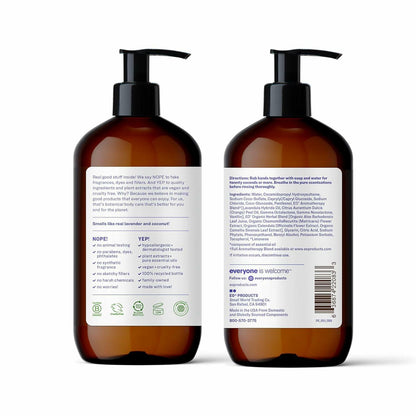 Everyone Liquid Hand Soap Lavender Coconut Plant-Based Cleanser 12.75oz New