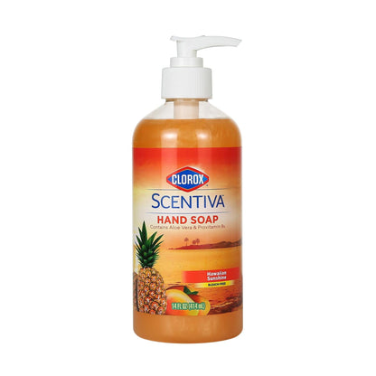Clorox Scentiva Liquid Hand Soap 14oz Hawaiian Sunshine Scent Bleach-Free