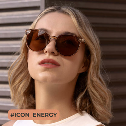 livho Polarized Retro Round Sunglasses Women Oversized Black