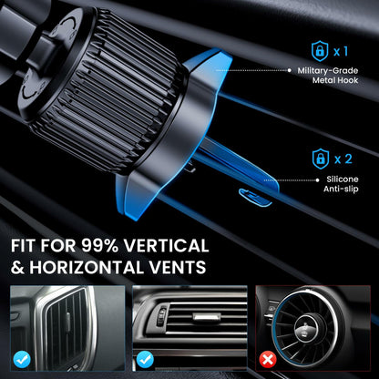 BIVGAZA Military-Grade Car Phone Holder Universal Thick Case Friendly Black