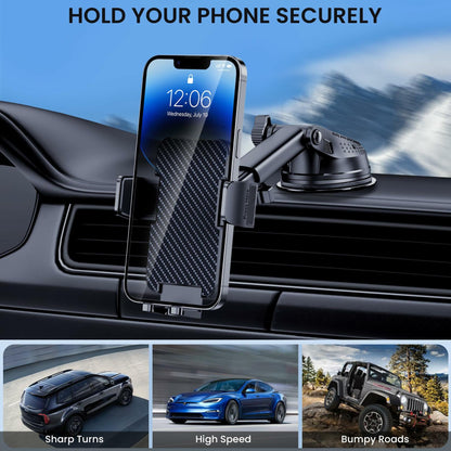BIVGAZA Military-Grade Car Phone Holder Universal Thick Case Friendly Black